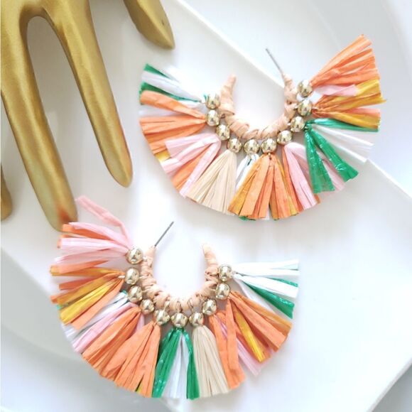 New! FP Emelie Raffia Earrings - Picture 10 of 13